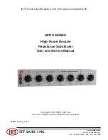 IET Labs HPRS Series User And Service Manual preview