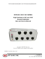 Предварительный просмотр 1 страницы IET Labs HRRS 10kV Series User And Service Manual