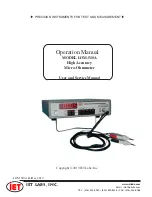 IET Labs LOM-510A Operation Manual предпросмотр