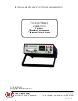 Preview for 1 page of IET Labs VI-700 Operation Manual