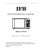 Предварительный просмотр 1 страницы IFB 17PG1S Owner'S Manual