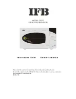 Предварительный просмотр 1 страницы IFB 20SC1 Owner'S Manual