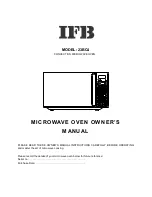 Предварительный просмотр 1 страницы IFB 23BC4 Owner'S Manual