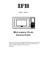 IFB 25BCS1 Instructions Manual preview