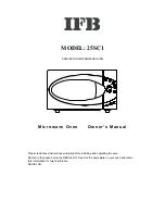 Preview for 1 page of IFB 25SC1 Owner'S Manual