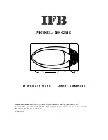 Предварительный просмотр 1 страницы IFB 28SGR1S Owner'S Manual