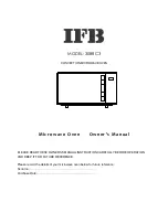 Preview for 1 page of IFB 30BRC3 Owner'S Manual