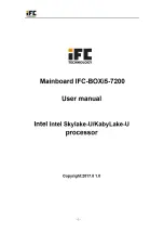 Предварительный просмотр 1 страницы IFC IFC-BOXi5-7200 User Manual