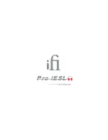 ifi Pro iESL User Manual предпросмотр