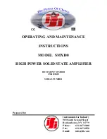 ifi SMX100 Operating And Maintenance Instructions Manual preview