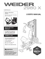 Preview for 1 page of iFIT WEIDER 2980 X User Manual