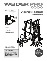 iFIT WEIDER PRO 8500 User Manual предпросмотр