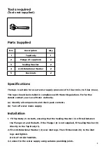 Preview for 3 page of iflo Tolosa Fitting Instructions