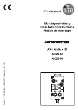 IFM Electronic ASinterface AS-i AirBox 32 AC2042 Installation Instructions Manual предпросмотр