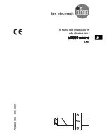 Preview for 1 page of IFM Electronic Efector 100 series Installation Instructions