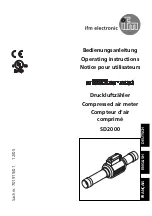 Предварительный просмотр 1 страницы IFM Electronic efector 300 SD2000 Operating Instructions Manual