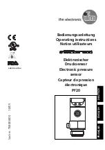 Предварительный просмотр 1 страницы IFM Electronic efector 500 PF20 Operating Instructions Manual