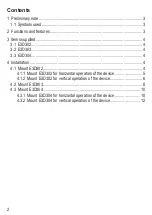 Preview for 2 page of IFM Electronic Efector250 E3D304 Installation Instructions Manual