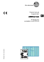 IFM Electronic efectror190 DTE100 Device Manual Supplement preview