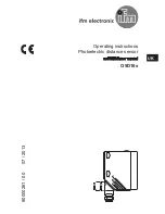 IFM Electronic O5D10 series Operating Instructions Manual preview