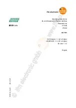 IFM AL1103 Operating Instructions Manual предпросмотр