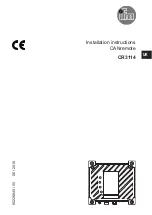 Предварительный просмотр 1 страницы IFM CR3114 Installation Instructions Manual