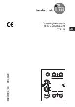 Предварительный просмотр 1 страницы IFM DTE105 Operating Instructions Manual