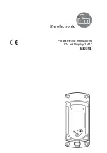 IFM E30391 Programming Instructions Manual preview