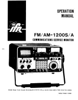 Preview for 2 page of IFR FM/AM-1200A Operation Manual