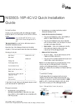 Preview for 1 page of ifs NS3503-16P-4C-V2 Quick Installation Manual