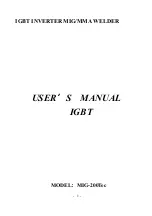 IGBT MIG-200Tec User Manual preview