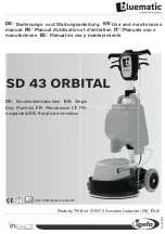 Preview for 1 page of IGEFA bluematic SD 43 ORBITAL Use And Maintenance Manual