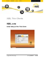 Igel ONE Setup Manual preview