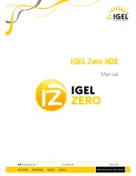 Igel zero hdx User Manual preview