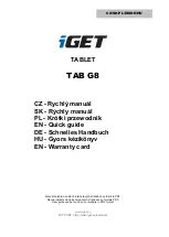 Preview for 1 page of Iget TAB G8 Quick Manual