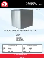 Igloo FR171 Preliminary Specification Sheet preview