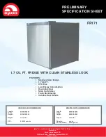 Igloo FR171 Preliminary Specification Sheet предпросмотр