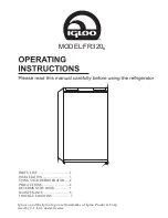 Предварительный просмотр 1 страницы Igloo FR320B Operating Instructions Manual