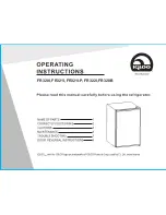 Предварительный просмотр 1 страницы Igloo FR320I Operating Instructions Manual