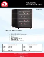 Igloo FRW120 Specification Sheet preview