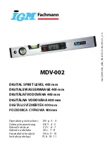 IGM Fachmann MDV-002 Operationg Instructions preview