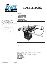 IGM Laguna Fusion 3 Operating Instructions Manual preview