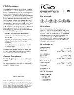 Preview for 1 page of Igo EVERYWHERE Manual