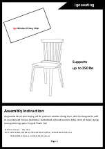 Igo Windsor Dining Chair Assembly Instruction preview