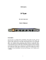 Предварительный просмотр 1 страницы IGS Audio S-Type User Manual