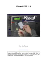 Preview for 1 page of iGuard FPS110 Series Operation Manual