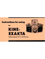 Ihagee KINE-EXAKTA Instructions For Use Manual предпросмотр