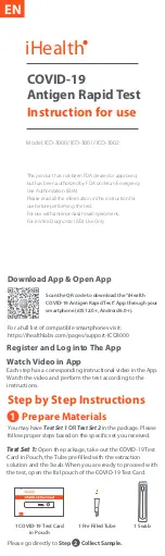 Preview for 1 page of iHealth COVID-19 Antigen Rapid Test User Manual