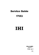 IHI 17VX3 Service Manual предпросмотр