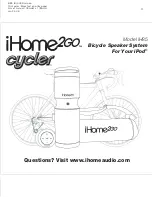 Предварительный просмотр 1 страницы iHome 2GO Cycler iH85 User Manual